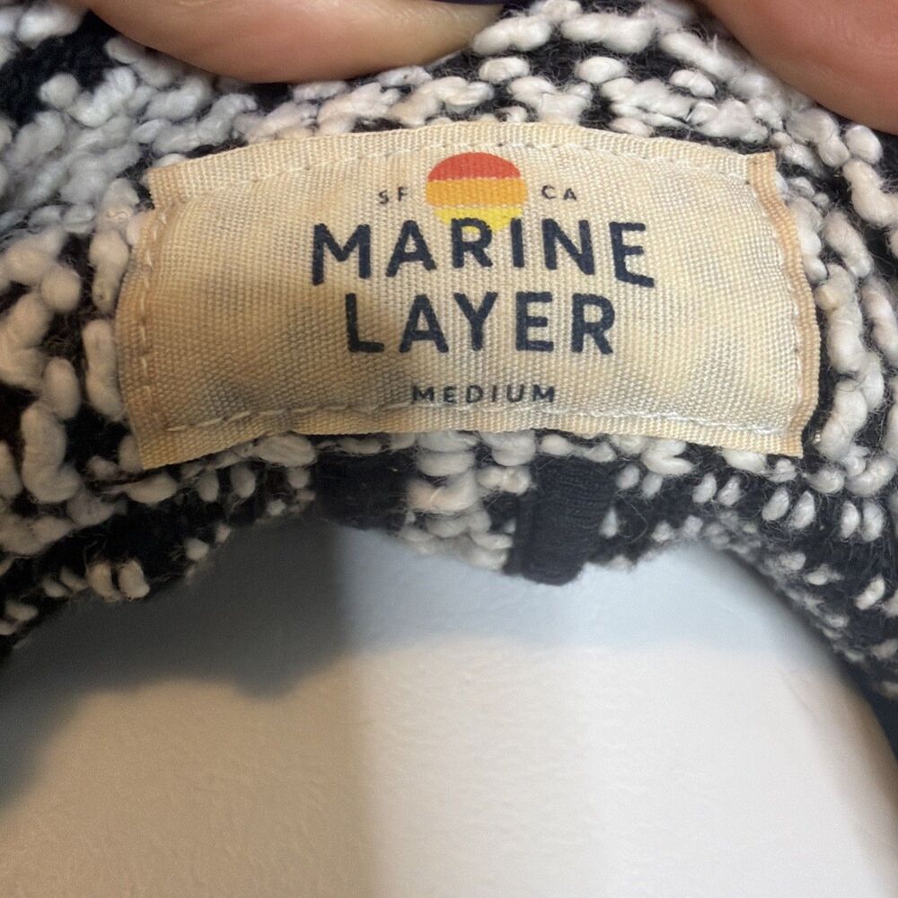 Marine Layer Birdseye Collared Cardigan Jacket M Coastal Grandma Lagenlook - Picture 7 of 8